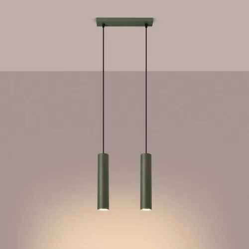 Sollux Lagos 2 olívazöld függesztett lámpa (SOL-SL.1485) GU10 2 izzós IP20