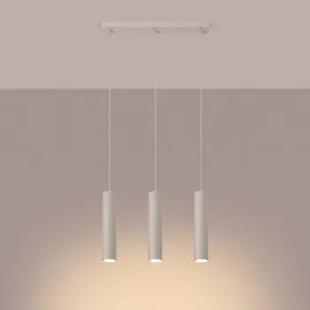 Sollux Lagos 3L bézs függesztett lámpa (SOL-SL.1481) GU10 3 izzós IP20