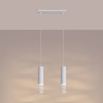 Sollux Lami 2 fehér függesztett lámpa (SOL-SL.1687) GU10 2 izzós IP20