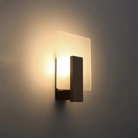 Sollux Lappo wenge-opál fali lámpa (SOL-SL.1096) E14 1 izzós IP20