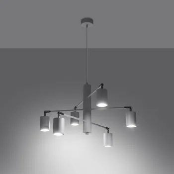 Sollux Lemmi 6 fehér csillár (SOL-SL.1206) GU10 6 izzós IP20