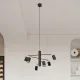 Sollux Lemmi 6 fekete csillár (SOL-SL.1207) GU10 6 izzós IP20