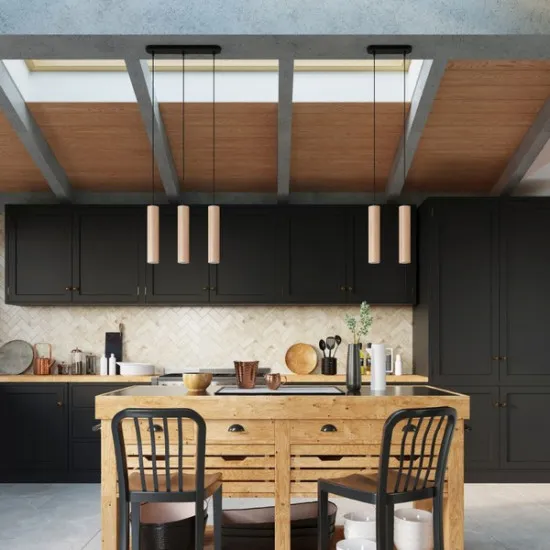 Sollux Lino 3 fekete-natúr függesztett lámpa (SOL-SL.0638) GU10 3 izzós IP20