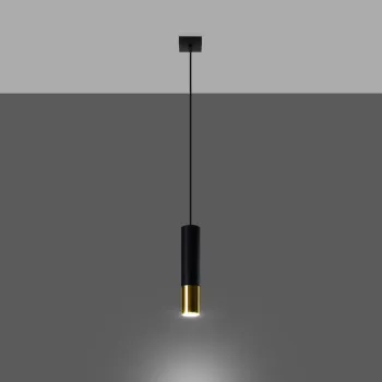 Sollux Loopez 1 fekete-arany függesztett lámpa (SOL-SL.0952) GU10 1 izzós IP20