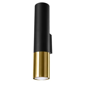 Sollux Loopez fekete-arany falikar (SOL-SL.0950) GU10 2 izzós IP20