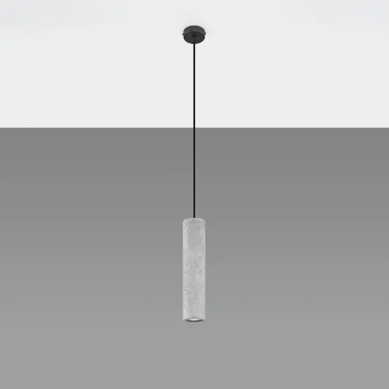 Sollux Luvo 1 szürke-fekete függesztett lámpa (SOL-SL.0653) GU10 1 izzós IP20