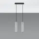 Sollux Luvo 2 szürke-fekete függesztett lámpa (SOL-SL.0654) GU10 2 izzós IP20