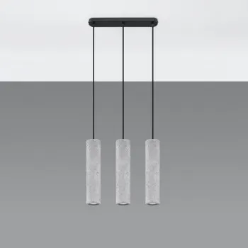 Sollux Luvo 3 szürke-fekete függesztett lámpa (SOL-SL.0655) GU10 3 izzós IP20