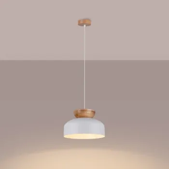 Sollux Marion fehér-natúr függesztett lámpa (SOL-SL.1350) E27 1 izzós IP20
