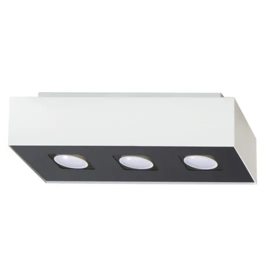 Sollux Mono 3 fehér-fekete mennyezeti lámpa (SOL-SL.0068) GU10 3 izzós IP20
