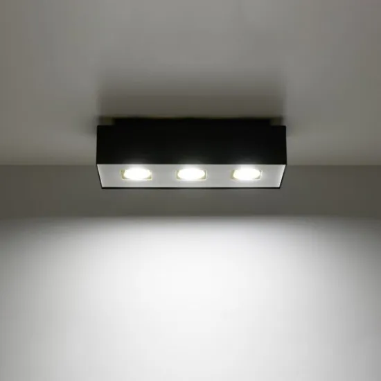 Sollux Mono 3 fekete-fehér mennyezeti lámpa (SOL-SL.0072) GU10 3 izzós IP20