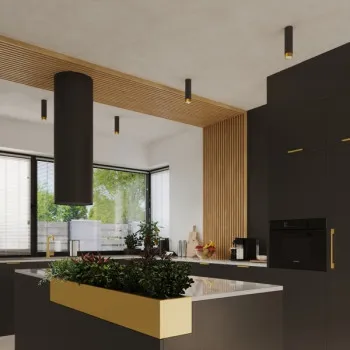 Sollux Nero fekete-arany mennyezeti lámpa (SOL-SL.1411) GU10 1 izzós IP20