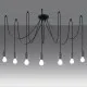 Sollux Neso 7 szürke-fekete csillár (SOL-SL.1162) E27 7 izzós IP20