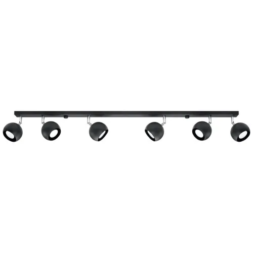 Sollux Oculare 6L fekete mennyezeti lámpa (SOL-SL.0448) GU10 6 izzós IP20