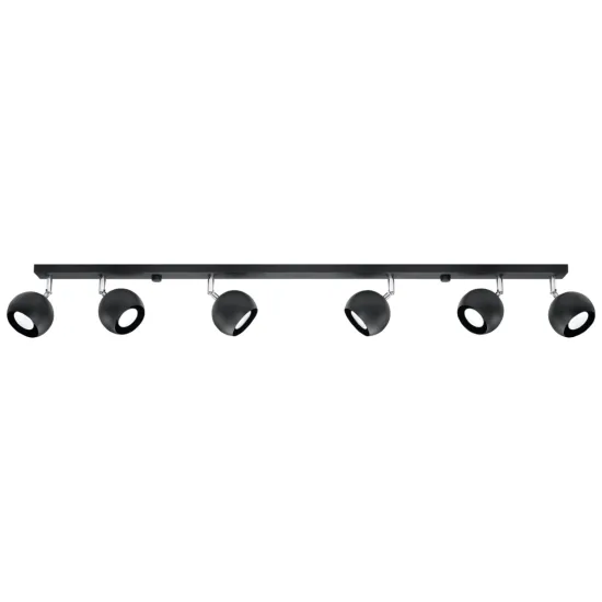 Sollux Oculare 6L fekete mennyezeti lámpa (SOL-SL.0448) GU10 6 izzós IP20