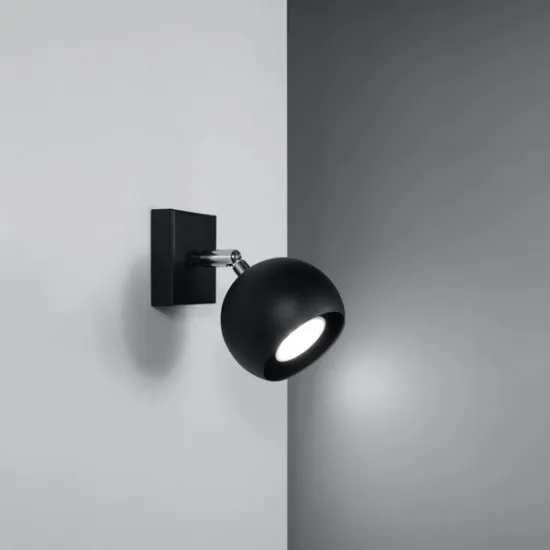 Sollux Oculare fekete falikar (SOL-SL.0443) GU10 1 izzós IP20