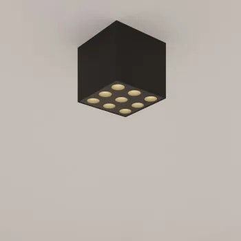 Sollux Ozzy fekete LED mennyezeti lámpa (SOL-SL.1211) LED 9 izzós IP20