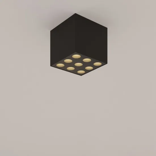 Sollux Ozzy fekete LED mennyezeti lámpa (SOL-SL.1211) LED 9 izzós IP20
