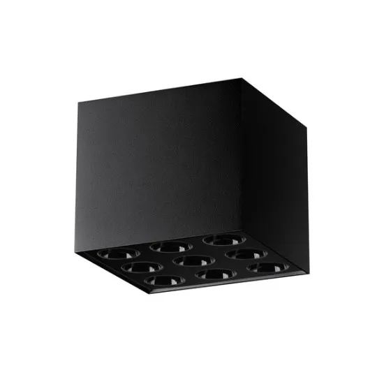 Sollux Ozzy fekete LED mennyezeti lámpa (SOL-SL.1211) LED 9 izzós IP20
