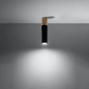 Sollux Pablo fekete-natúr mennyezeti lámpa (SOL-SL.0635) GU10 1 izzós IP20