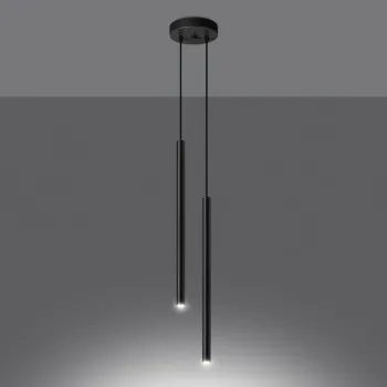 Sollux Pastelo 2 fekete függesztett lámpa (SOL-SL.1304) G9 2 izzós IP20