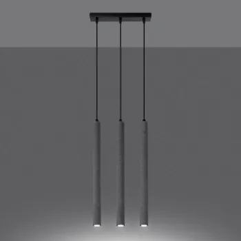 Sollux Pastelo 3L szürke-fekete függesztett lámpa (SOL-SL.1272) G9 3 izzós IP20