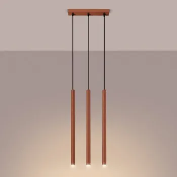 Sollux Pastelo 3L vörös függesztett lámpa (SOL-SL.1526) G9 3 izzós IP20