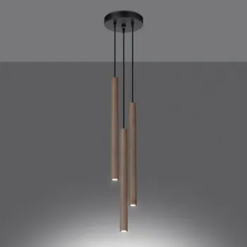 Sollux Pastelo 3P fekete-natúr függesztett lámpa (SOL-SL.1268) G9 3 izzós IP20
