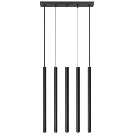 Sollux Pastelo 5 fekete függesztett lámpa (SOL-SL.0472) G9 5 izzós IP20