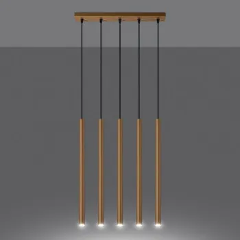 Sollux Pastelo 5L arany függesztett lámpa (SOL-SL.1173) G9 5 izzós IP20