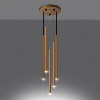 Sollux Pastelo 5P arany függesztett lámpa (SOL-SL.1174) G9 5 izzós IP20