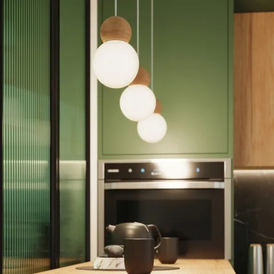 Sollux Pekka 1 fehér-natúr függesztett lámpa (SOL-SL.1390) G9 1 izzós IP20