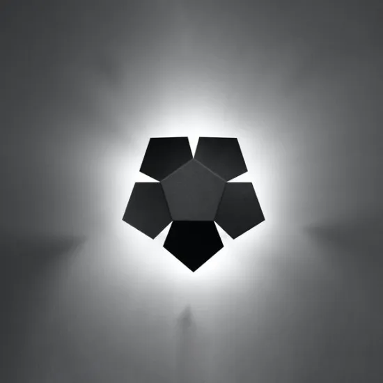 Sollux Penta fekete fali lámpa (SOL-SL.0423) G9 2 izzós IP20