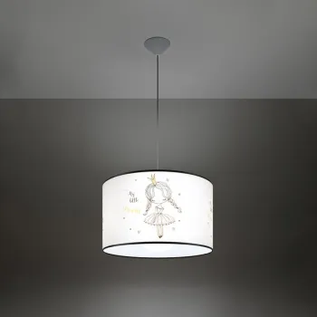Sollux Princess 40 fehér-színes gyerek függesztett lámpa (SOL-SL.1415) E27 1 izzós IP20
