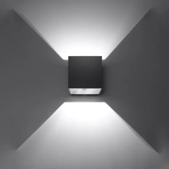 Sollux Quad 1 fekete fali lámpa (SOL-SL.0057) G9 1 izzós IP20