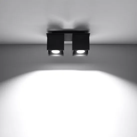 Sollux Quad 2 fekete mennyezeti lámpa (SOL-SL.0063) GU10 2 izzós IP20