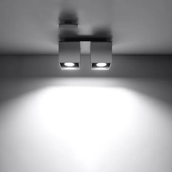 Sollux Quad 2 szürke mennyezeti lámpa (SOL-SL.0064) GU10 2 izzós IP20