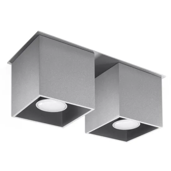 Sollux Quad 2 szürke mennyezeti lámpa (SOL-SL.0064) GU10 2 izzós IP20