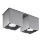 Sollux Quad 2 szürke mennyezeti lámpa (SOL-SL.0064) GU10 2 izzós IP20