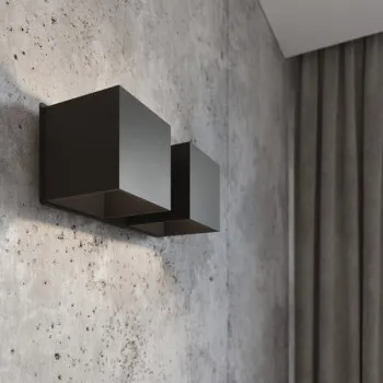 Sollux Quad 2 fekete fali lámpa (SOL-SL.0657) G9 2 izzós IP20