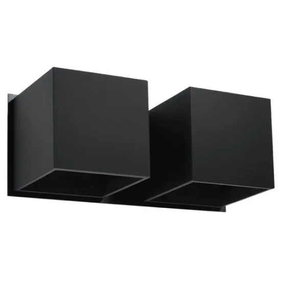 Sollux Quad 2 fekete fali lámpa (SOL-SL.0657) G9 2 izzós IP20