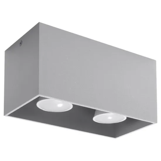 Sollux Quad szürke mennyezeti lámpa (SOL-SL.0382) GU10 2 izzós IP20