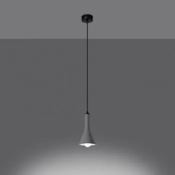 Sollux Rea 1 szürke-fekete függesztett lámpa (SOL-SL.1223) E14 1 izzós IP20