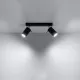 Sollux Ring 2 fekete mennyezeti lámpa (SOL-SL.0092) GU10 2 izzós IP20