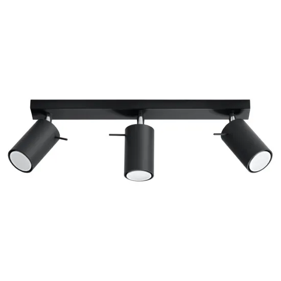 Sollux Ring 3 fekete mennyezeti lámpa (SOL-SL.0093) GU10 3 izzós IP20