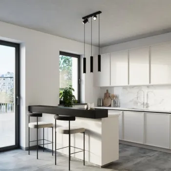 Sollux Ring 3 fekete függesztett lámpa (SOL-SL.1099) GU10 5 izzós IP20