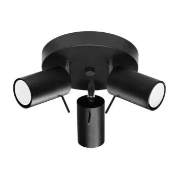 Sollux Ring 3P fekete mennyezeti lámpa (SOL-SL.1016) GU10 3 izzós IP20