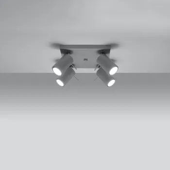 Sollux Ring 4 szürke mennyezeti lámpa (SOL-SL.0452) GU10 4 izzós IP20