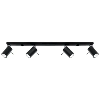 Sollux Ring 4L fekete mennyezeti lámpa (SOL-SL.0332) GU10 4 izzós IP20