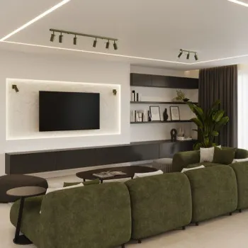 Sollux Ring 4L olívazöld mennyezeti lámpa (SOL-SL.1504) GU10 4 izzós IP20